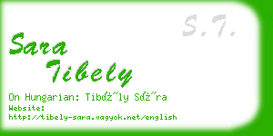 sara tibely business card